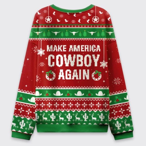 Make America Cowboy Again Ugly Christmas Sweater