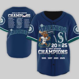 Mariners 2025 AL West Division Champions Jersey