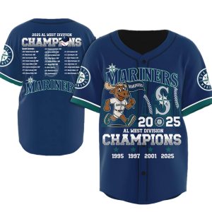 Mariners 2025 AL West Division Champions Jersey
