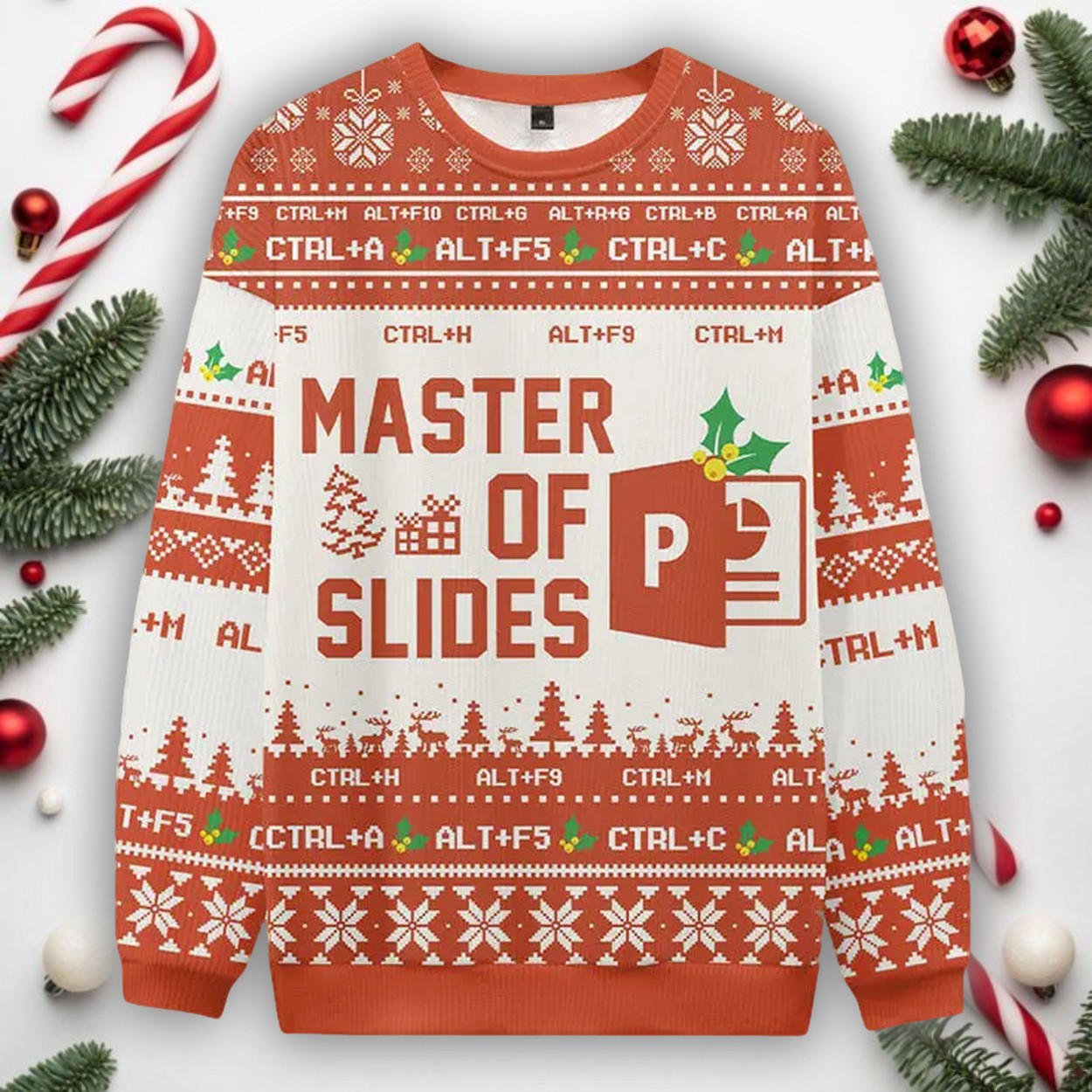 Master Of Slides Powerpoint Ugly Christmas Sweater