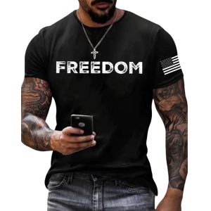 Men's Freedom Printed T-Shirt 3 Men's Freedom Printed T Shirt