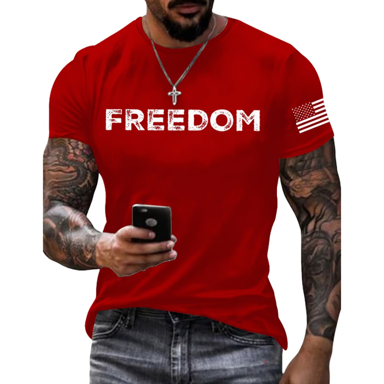 Men’s Freedom Printed T-Shirt Men’s Freedom Printed T-Shirt