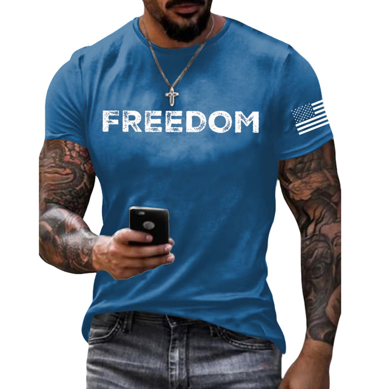 Men’s Freedom Printed T-Shirt Men’s Freedom Printed T-Shirt