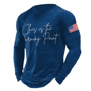 Men's Retro This Is The Turning Point Print T Shirt