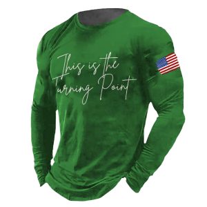 Men's Retro This Is The Turning Point Print T Shirt