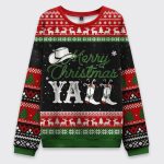 Merry Christmas Yall Cowgirl Ugly Sweater