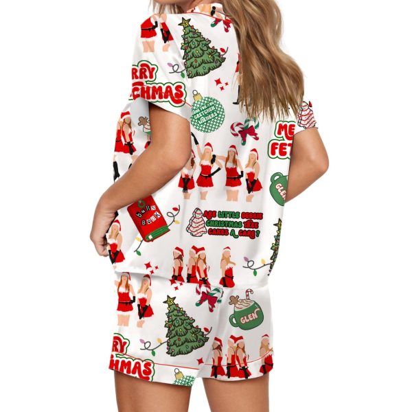 Merry Fetchmas Silky Satin Pajama Set