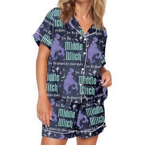 Middle Witch Sister Silky Satin Pajama Set