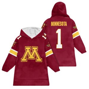 Minnesota Football Unisex Red Blanket Hoodie