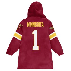 Minnesota Football Unisex Red Blanket Hoodie