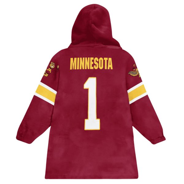 Minnesota Football Unisex Red Blanket Hoodie