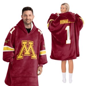 Minnesota Football Unisex Red Blanket Hoodie