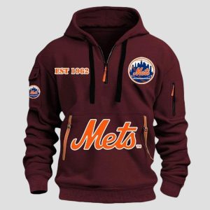 NY Mets EST 1962 Quarter Zip Hoodie