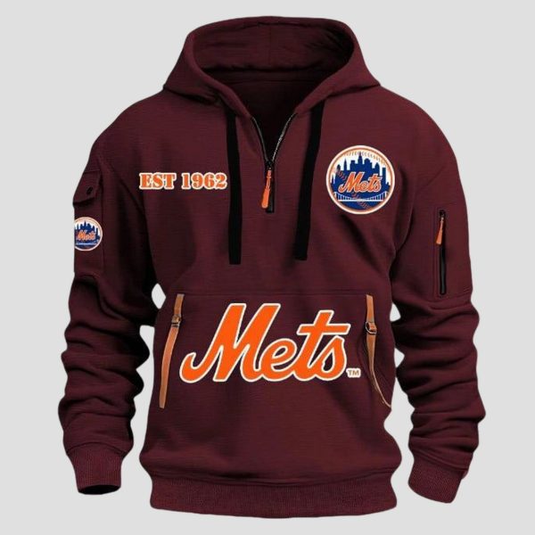 NY Mets EST 1962 Quarter Zip Hoodie