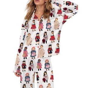 Nostalgic American Girl Doll Silky Satin Pajama Set