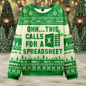 Ohh This Calls For A Spreadsheet Excel Ugly Christmas Sweater 1 Ohh This Calls For A Spreadsheet Excel Ugly Christmas Sweater