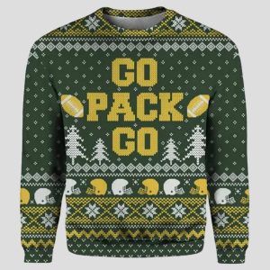 Packers Go Pack Go Ugly Christmas Sweater