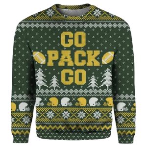 Packers Go Pack Go Ugly Christmas Sweater