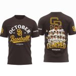 Padres October Baseball 2025 Clinched Postseason Shirt