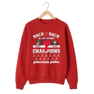 Phillies Back 2 Back NL East Division Champs 2024 2025 Shirt