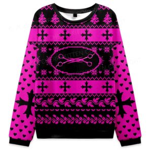 Pink Scissor Pride Ugly Christmas Sweater