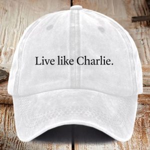 Retro Live Like Charlie Print Baseball Cap