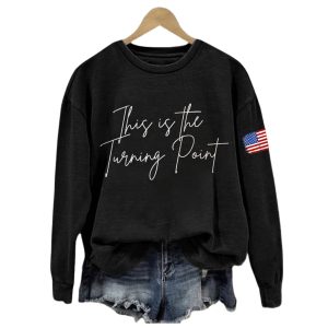 Retro This Is The Turning Point Print Sweatshirt