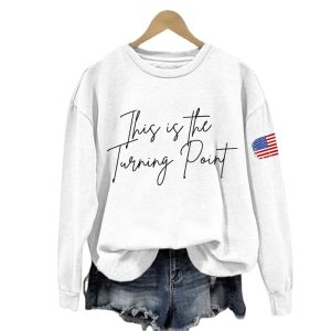 Retro This Is The Turning Point Print Sweatshirt