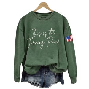 Retro This Is The Turning Point Print Sweatshirt