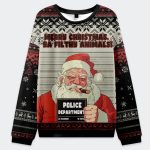 Santa's Mugshot Christmas Ugly Sweater