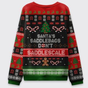 Santa's Saddlebags Don't Saddlescale Ugly Christmas Sweater