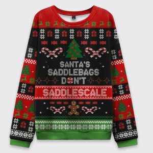 Santa's Saddlebags Don't Saddlescale Ugly Christmas Sweater