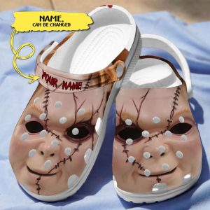 Scary Chucky's Face Horror Characters Custom Name Crocs