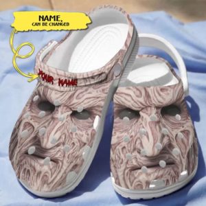 Scary Freddy Krueger's Face Horror Characters Custom Name Crocs