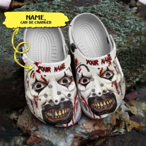 Scary Terrifier's Face Horror Characters Custom Name Crocs