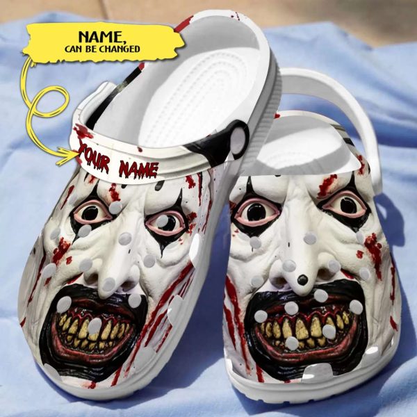 Scary Terrifier’s Face Horror Characters Custom Name Crocs