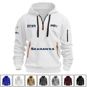 Seahawks EST 1974 Quarter Zip Hoodie