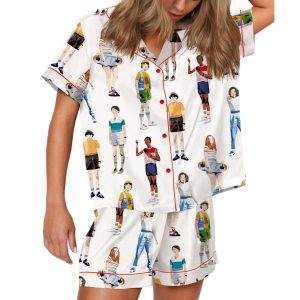 Stranger Things Friends Don't Lie Silky Satin Pajama Set