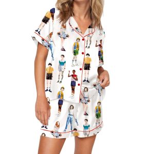 Stranger Things Friends Don’t Lie Silky Satin Pajama Set