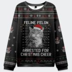 The Arrested Cat Christmas Ugly Sweater