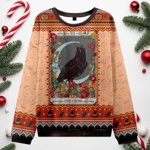 The Crow Tarot Ugly Halloween Sweater