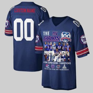 The NY Giants 4 Time Super Bowl Champions Thank You For The Memories Jersey