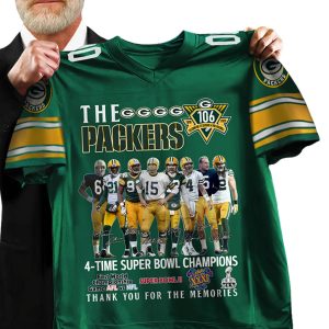 The Packers 4 Time Super Bowl Champions Thank You For The Memories Shirt