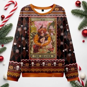 The Reader Tarot Card Ugly Halloween Sweater