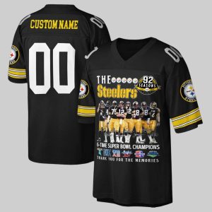 The Steelers 6 Time Super Bowl Champions Thank You For The Memories Jersey