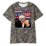 Thomas Jacob Re-elect Trump 2020 Make Liberals Cry Again Camo Shirt