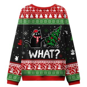 Troublemaker Cat Christmas Ugly Sweater