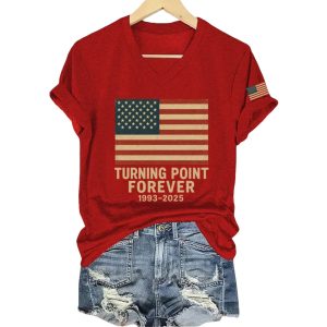 Turning Point Forever 1993 2025 Print V Neck T Shirt