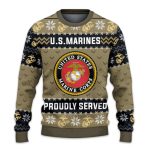 USMC 250th Years Of Service Ugly Christmas Sweater