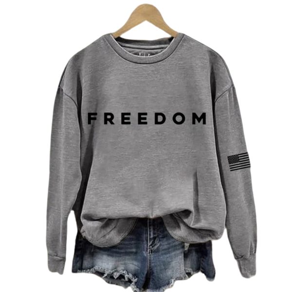 Women’s Charlie Kirk Freedom Casual Printed Sweatshirt
